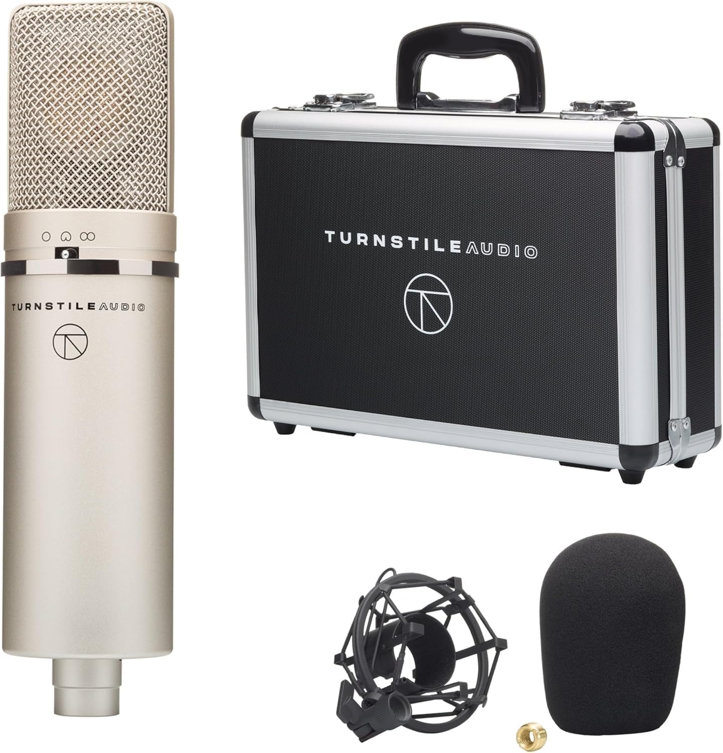 Turnstile Audio Concourse Series TAC1100 Multi-Pattern Cardioid Condenser Microphone, Large Diaphragm for Vocal Recording, Podcasting, and Streaming, XLR Output