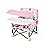 PandaEar Portable Baby Seat Travel| Compact Fold with Straps for Indoor/Outdoor Use| Great for Camping, Beach, Lawn |Toddlers, Kids, Boys, Girls (with Placemat, Pink)