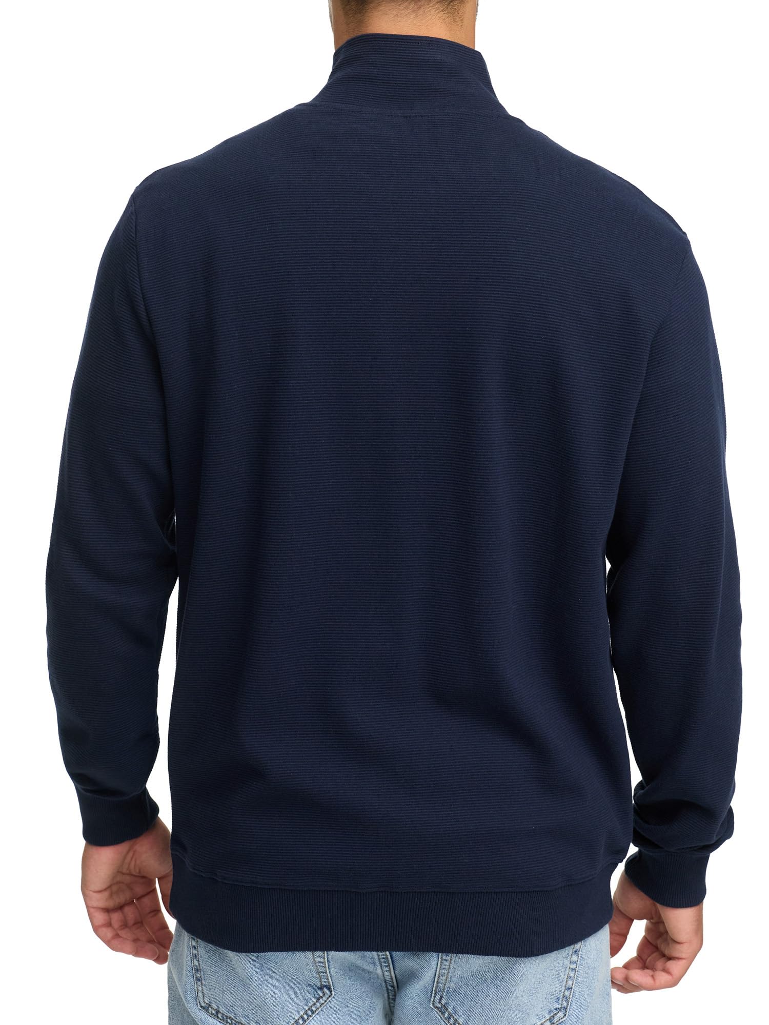 Indicode Herren INGuadalupe Strickjacke aus Baumwolle | Sweater mit RIPP-Bündchen Pullover für Männer
