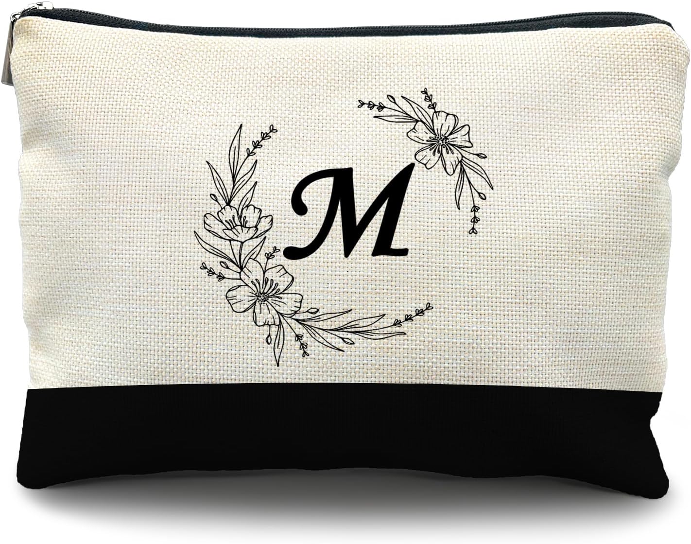 Personalized bridesmaid makeup bag with name