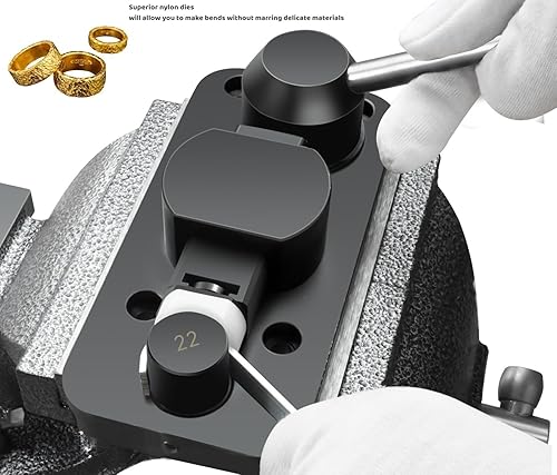 Miniatura 4 de Herramienta para hacer anillos doblador de anillos, herramienta de doblado de anillos con troqueles de nailon, herramientas de joyería, herramienta