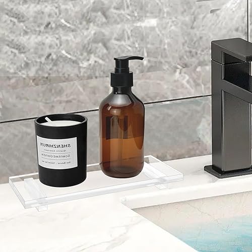 Miniatura 2 de Jabonera de pedestal, bandeja de jabón acrílica para cocina, soporte elevador de botellas de jabón para fregadero de cocina, baño, transparente