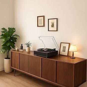 レコード本体 Amazon.com: Record Player Built-in Stereo Speakers Vintage