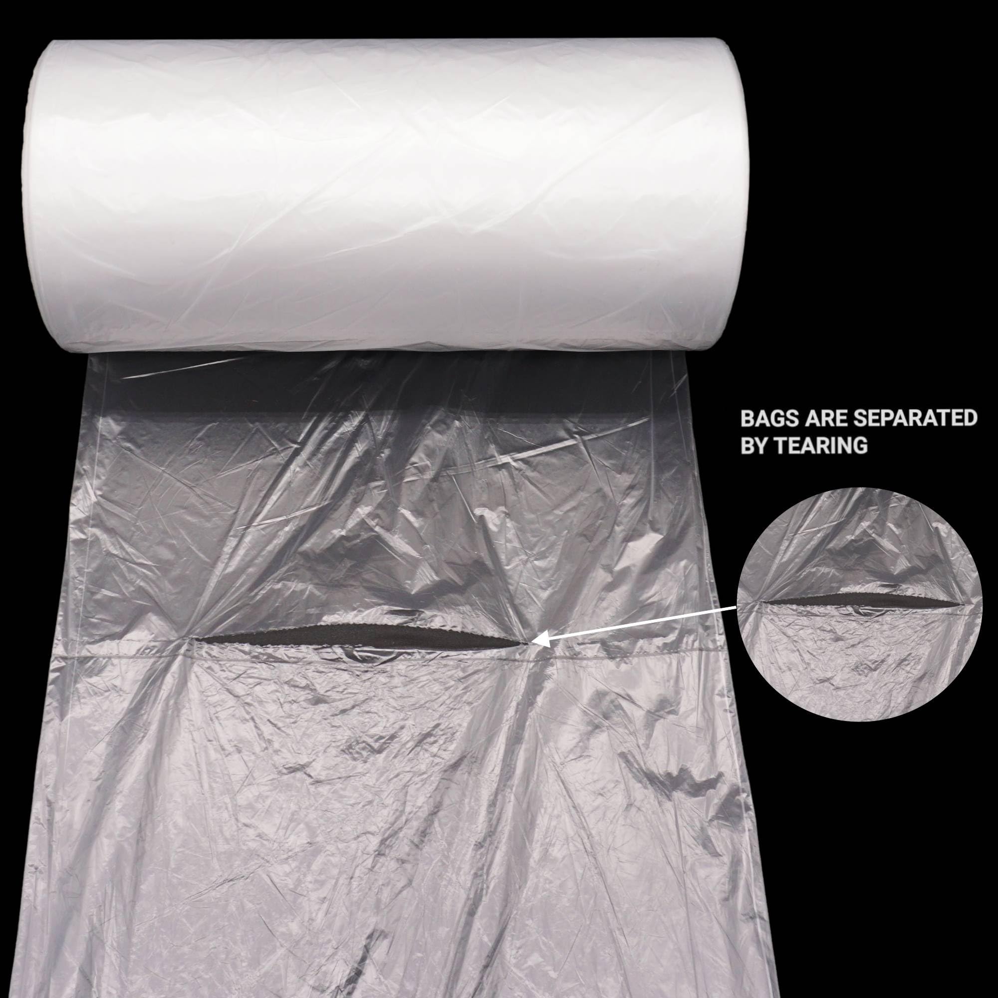 SKIR'CO (5000 unidades) Bolsas de plástico transparente de 22,5 x 40 cm, aptas para alimentos, bolsas de polietileno de alta densidad para envasado de alimentos, bolsas de polietileno en un rollo,