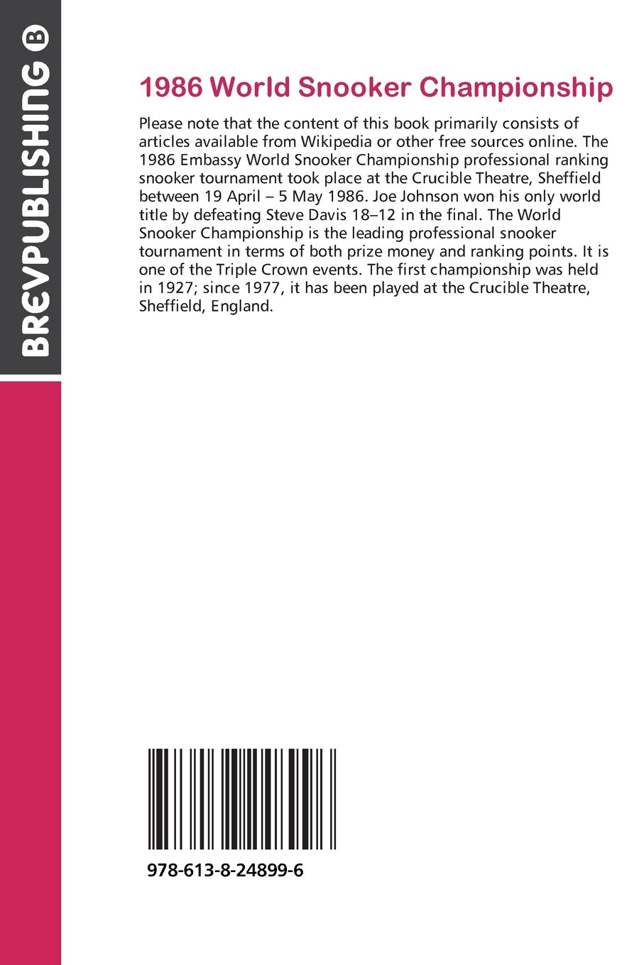 1986 World Snooker Championship: Imperial Tobacco, World Snooker Championship, Snooker, Snooker world rankings