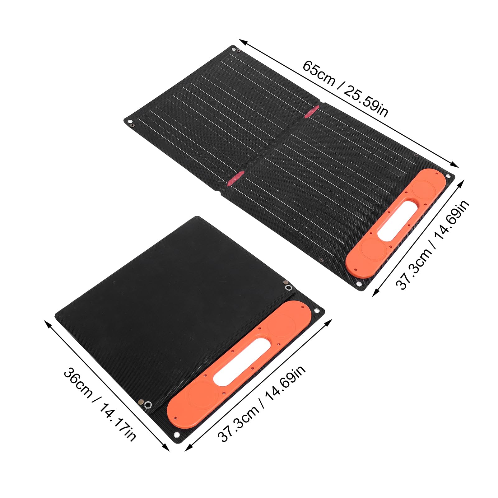 60W Foldable Outdoor Solar Panel Charger with USB C Power, 2 USB Ports, 1 DC Port for Phones, Tablets, Camping, Hiking