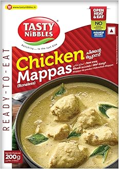 Tasty Nibbles Ready to Eat Chicken Mappas 200g [Pack of 1]| Open Heat & Eat | Non-Vegetarian | No Added Preservatives | Japanese Retort Technology