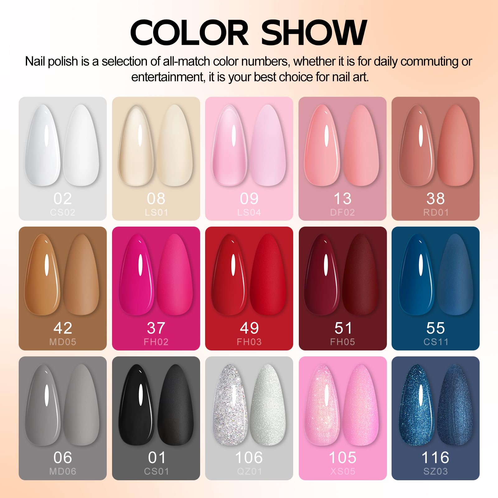 PEACECOLOR Kit Uñas Semipermanentes 31PCS ,15 Colores Esmaltes Semipermanentes para Uñas con Lampara UV Kit Manicura Semipermanente con Mate Top Base Coat Set