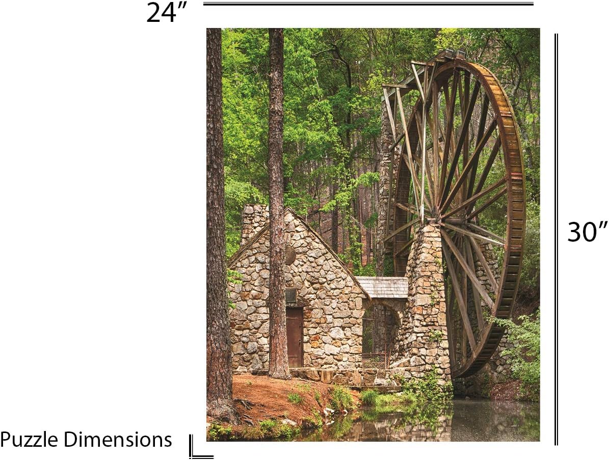 Springbok Puzzles - Water Wheel - 1000 Piece Jigsaw Puzzle - Large 30 Inches by 24 Inches Puzzle - Made in USA - Unique Cut Interlocking Pieces : Toys & Games
