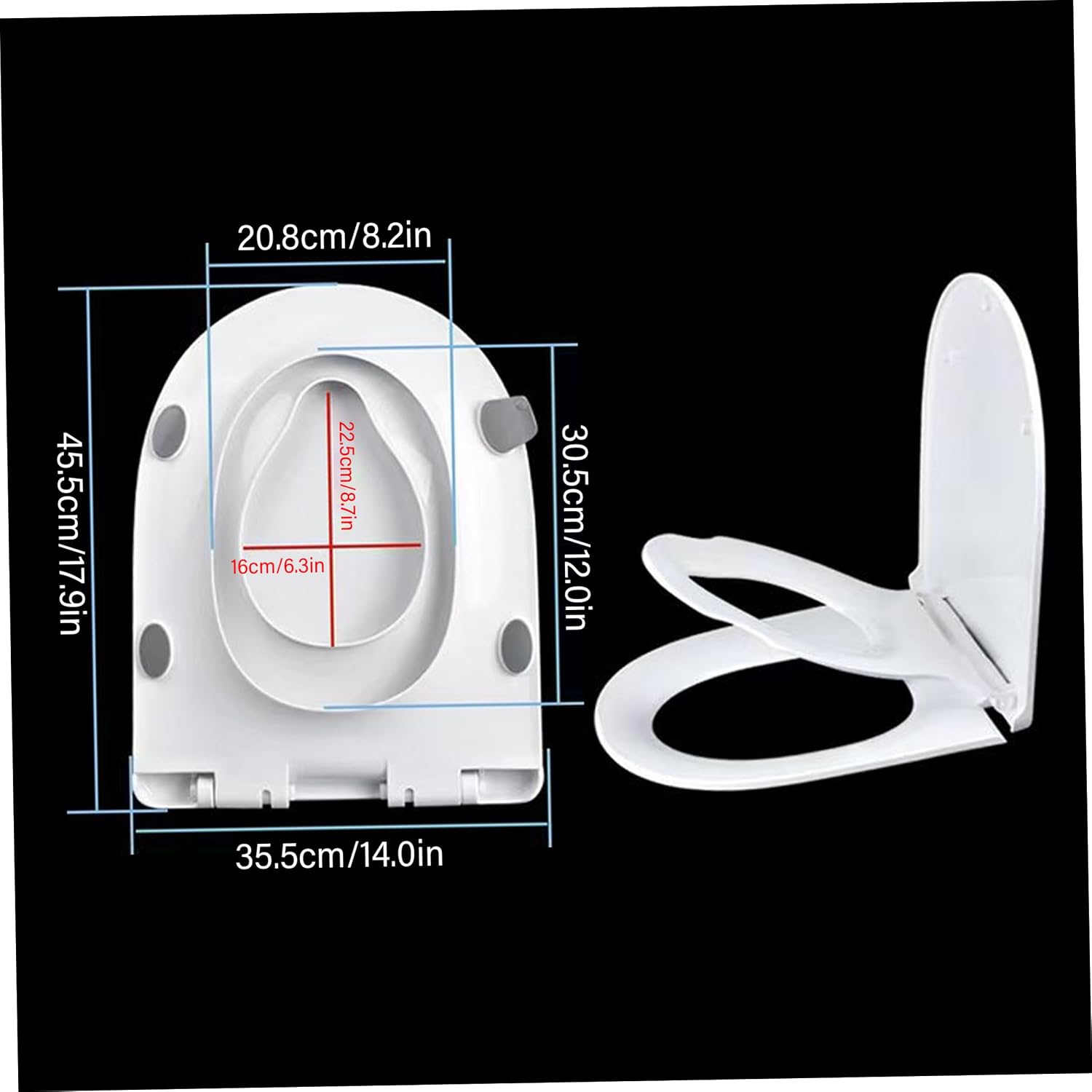 Toilet Seat With Toddler Seat Built In, Soft Close Potty Training Toilet Seats, Quiet Small U Shape Flip And Sit Potty Seats, Easy Install - White
