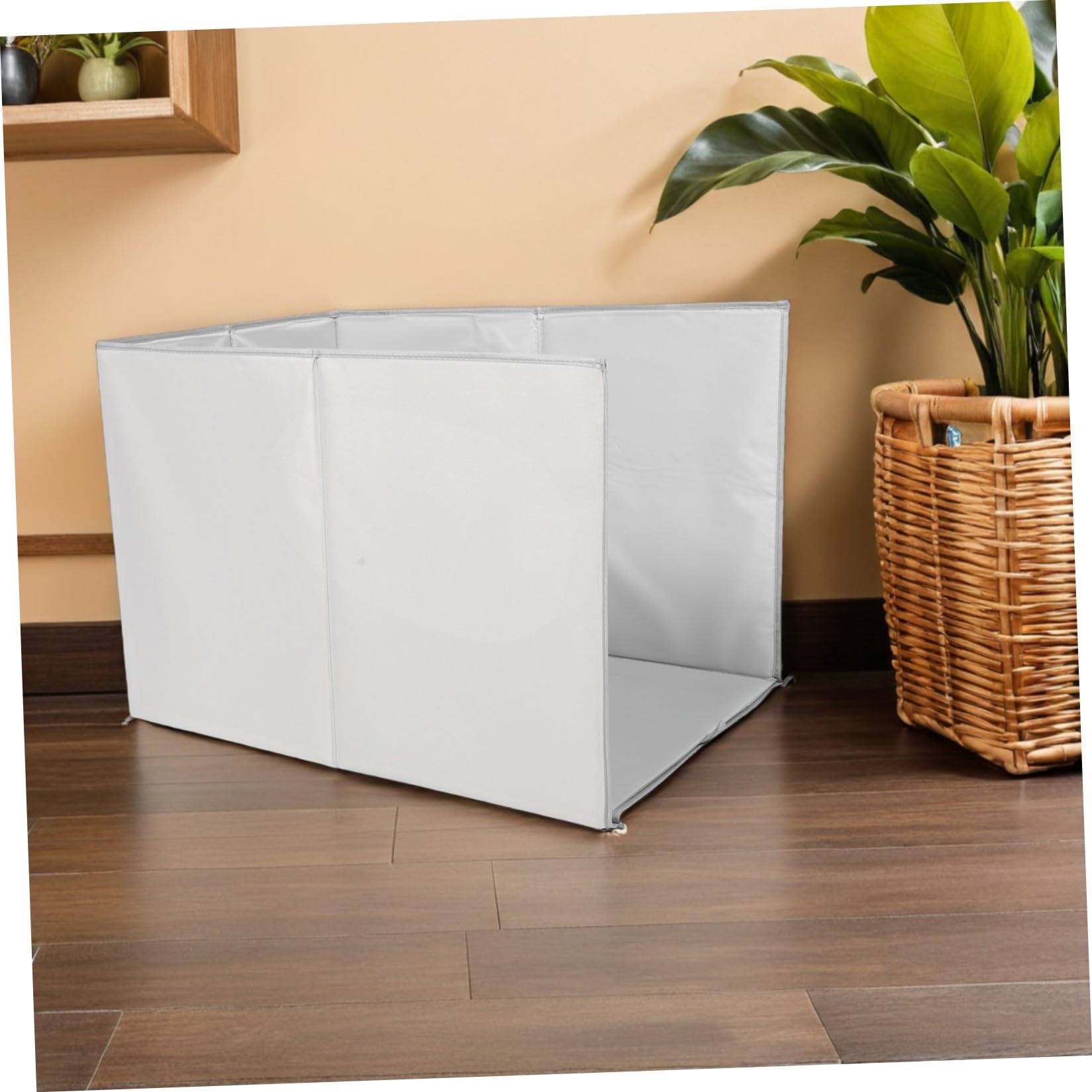 DECHOUS Spritzschutz für Katzentoilette 62x43cm Faltbare Urinbarriere aus Kunststoff Dreiseitige Abdeckung für Innenbereich und Katzenstreu Schutz