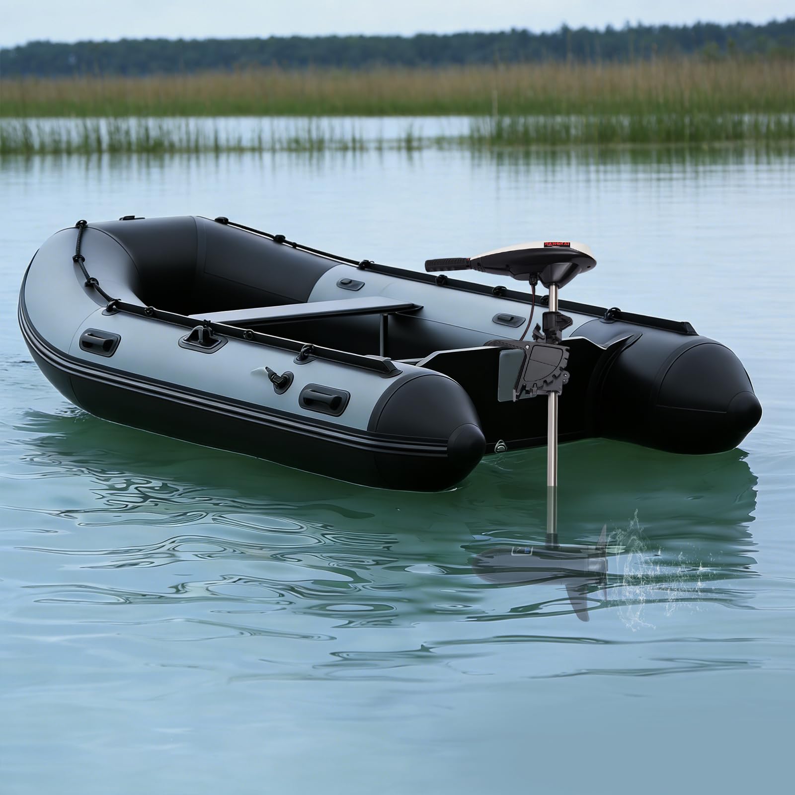 Motor eléctrico Hangkai ET45L de 12 V, 552 W, con control de velocidad F5-R2, velocidad máxima de 4 a 5 km/h, motor eléctrico silencioso de 50 dB para kayaks inflables.
