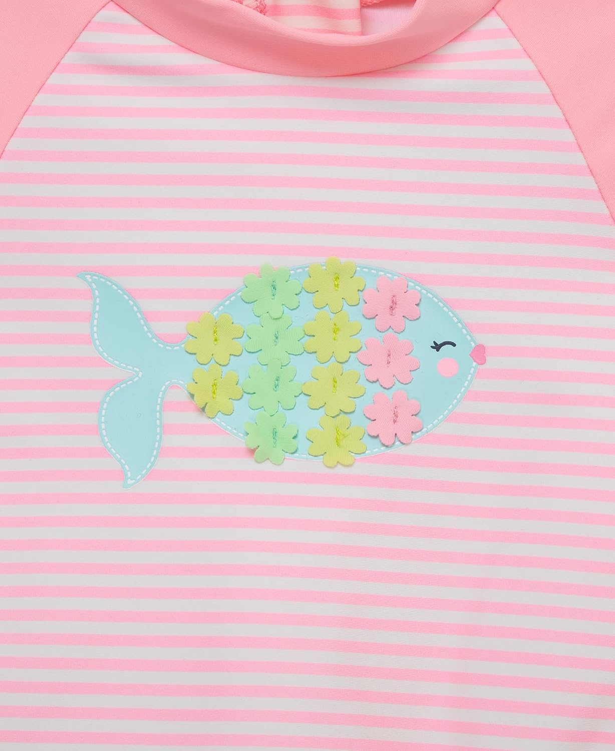 Little Me Clothes for Baby Girls' Full Coverage Rash Guard, 6 Months - 4 Toddler
