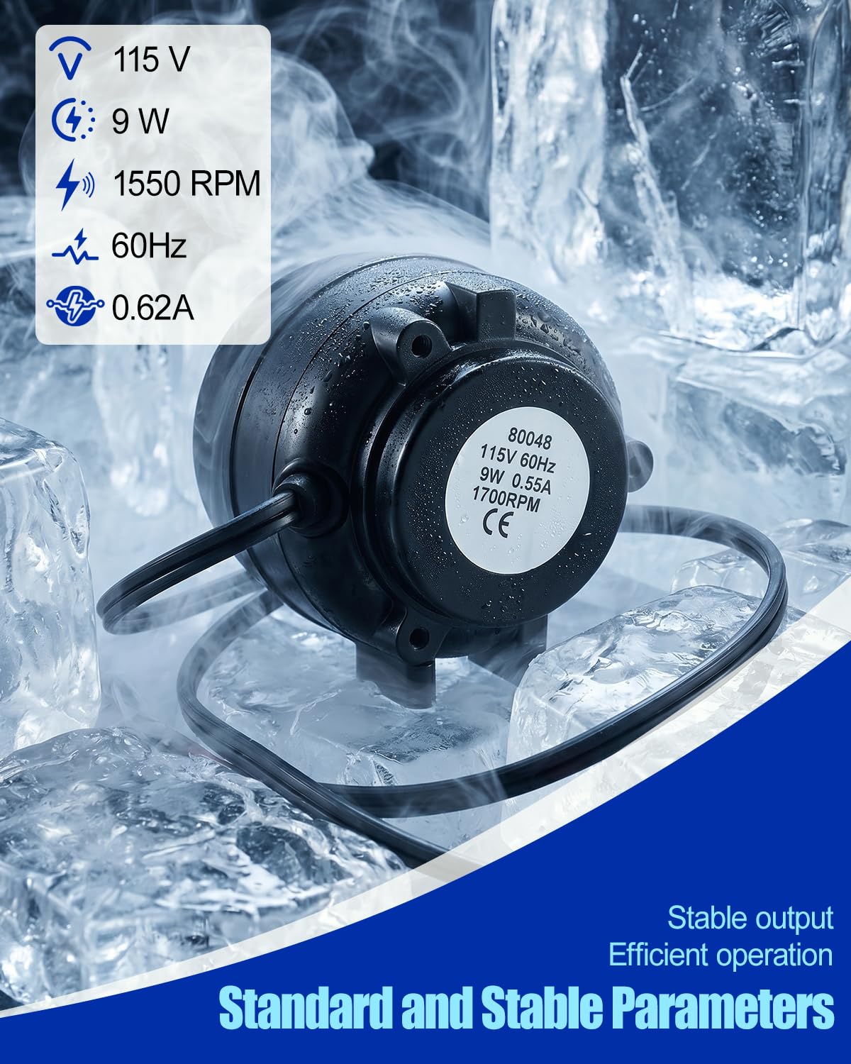 830037 800448 Evaporator Fan Motor Fit for TR/UR Refrigerator