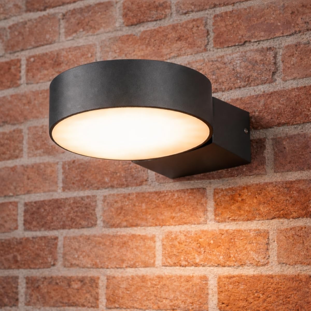 CGC Lighting LED Wall Ceiling Outdoor Bulkhead Light Waterproof Shed Conservatory Garden Porch Patio Driveway Garage (Grey Round)