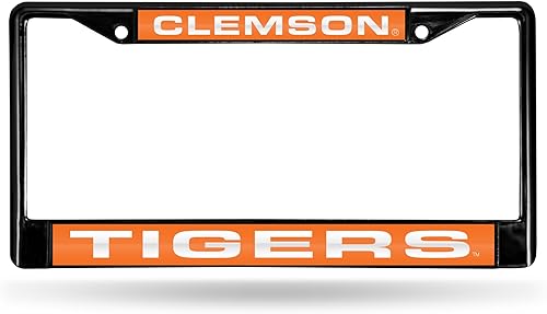 Miniatura 192 de Rico Industries NCAA Black Laser Cut Chrome Frame 12" x 6" Black Laser Cut Chrome Frame - Car/Truck/SUV Automobile Accessory