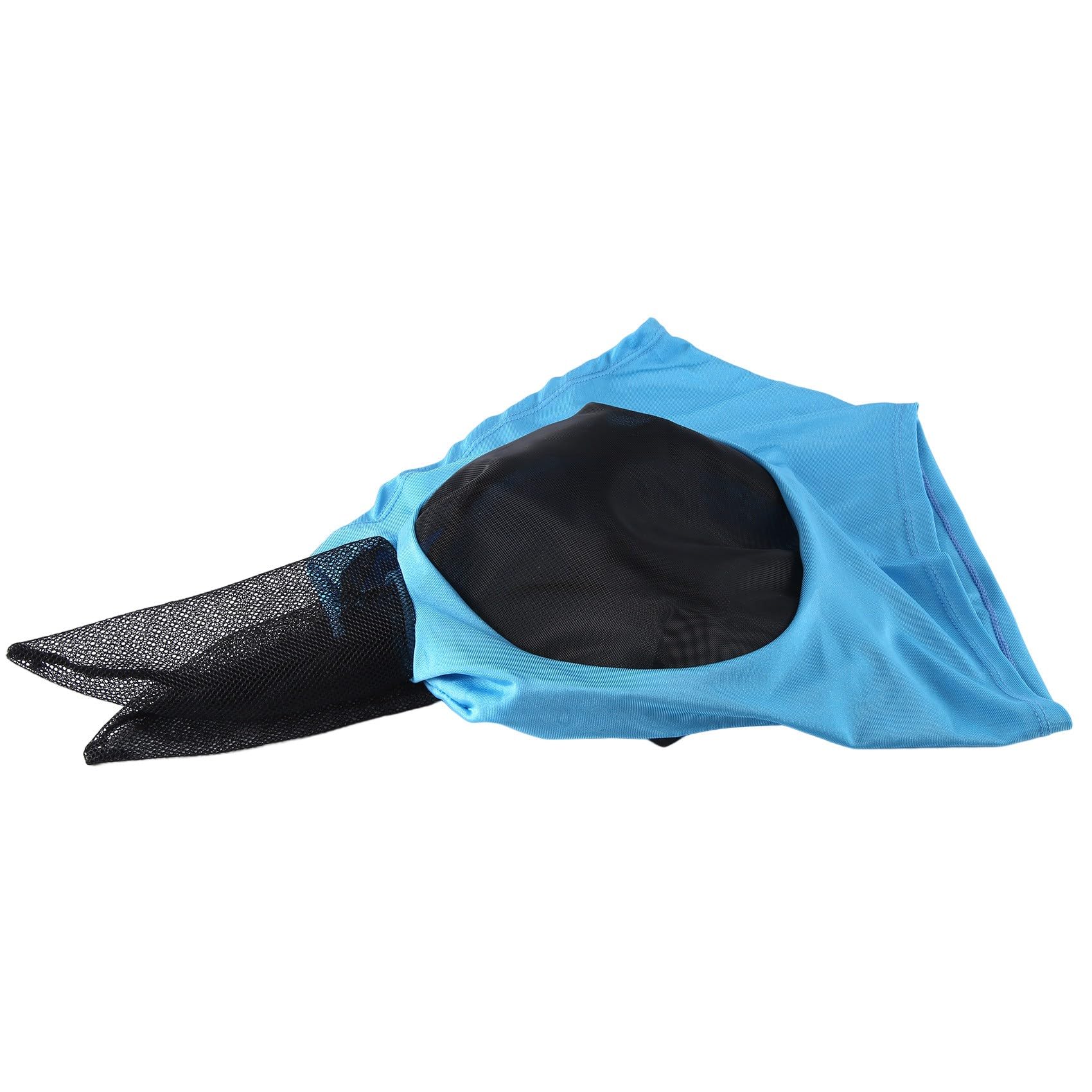 QHP Masque Anti-Mouches sans Oreilles - Noir - Taille Poulain