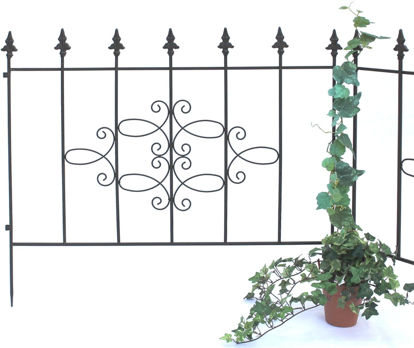 Metal stake fencing Perugia 20689 Trellis Growth support made from metal B-75cm Climbing plant support Fence