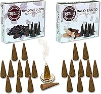 Vista 305 de TRUMIRI Incense Cones - Combo Pack of 20 Cone Incense - 10 Nag Champa + 10 Palo Santo - Insence Cones - Incense Cones Scented - Cone Incense Scents
