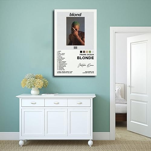 Miniatura 4 de FUKITT Póster rubio con portada de álbum, póster de lienzo para decoración de pared, pinturas para sala de estar, dormitorio, estilo sin marco, 16 x