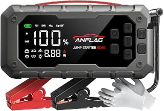 10-in-1 Car Jump Starter with Air Compressor, 8000A 160PSI Jump Starter Jump Box(All Gas/14L Diesel), PD65W Charging Battery Jumper Starter Portable Jumper Cable with 160W DC, Gloves, Lights - Amazon product rated Grade A