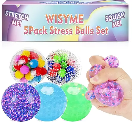 5PACK Stress Balls,Squishy Balls Fidget for Adults Stress...