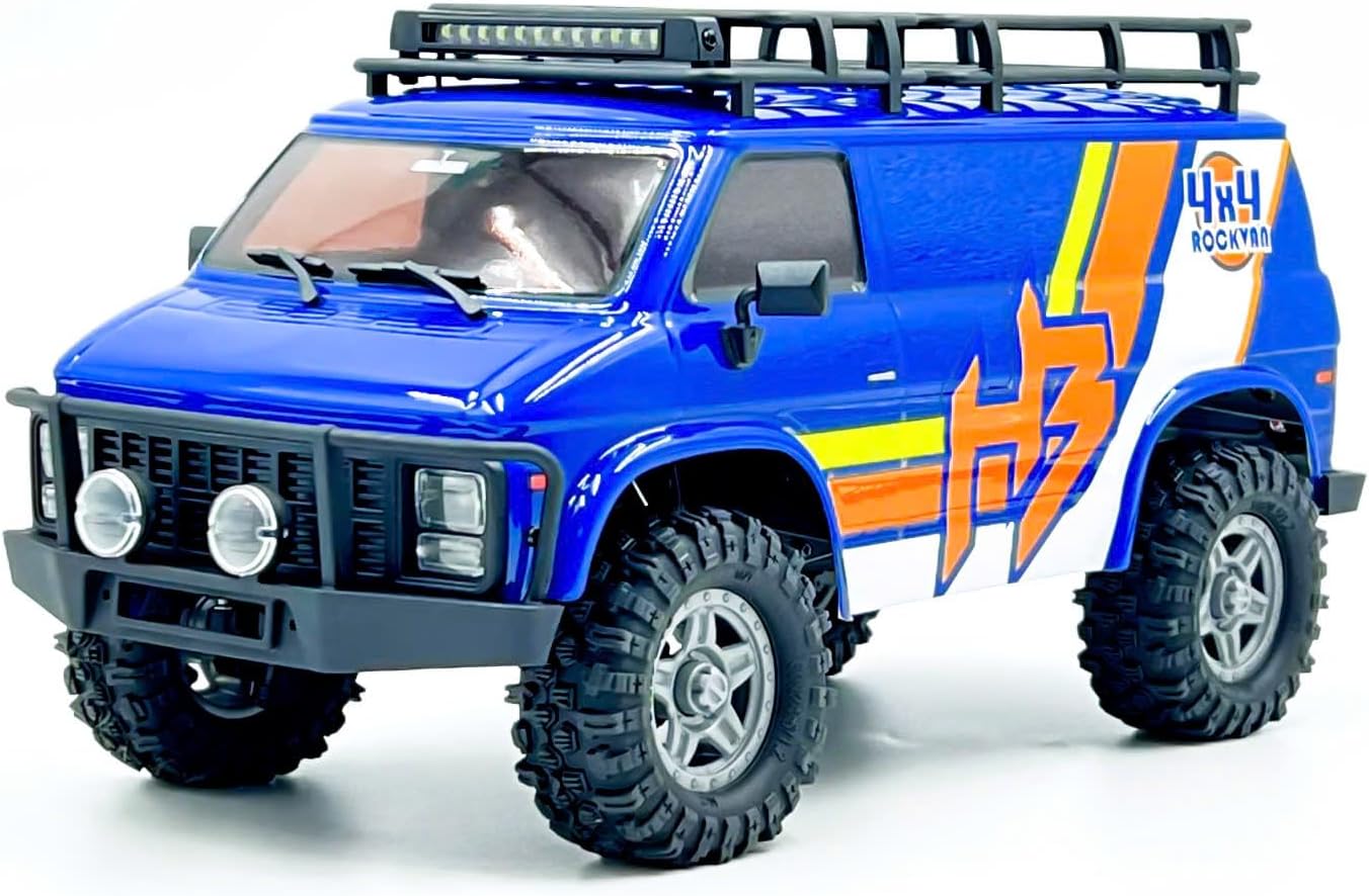 HOBBYPLUS CR18P EVO 2 RockVan RC Crawler - 1/18 Scale Mini RC Crawler with Two-Speed Transmission, All-Metal Gears, Evolved EVO Platform, Ready-to-Run, Distinctive Styling