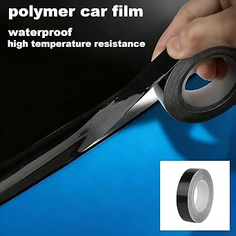 1 Roll Black Glossy Pinstripe Tape 25mm x 10m Self-Adhesive Vinyl Decals