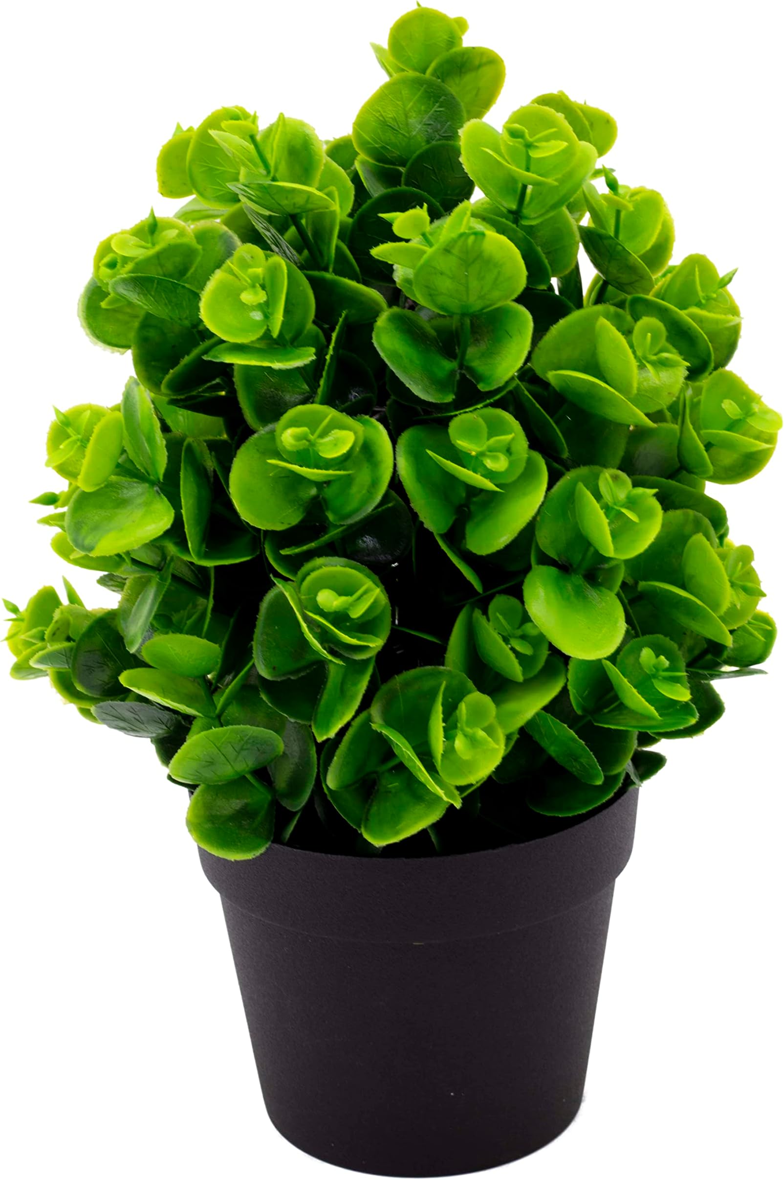 XYC INNOVATION Make Life Better Artificial Plastic Mini Plants in Black Pot, Desk Plant Artificial Flowers with Vase, Small Faux Plastic Plants for Home Kitchen Garden Office Indoor Decor