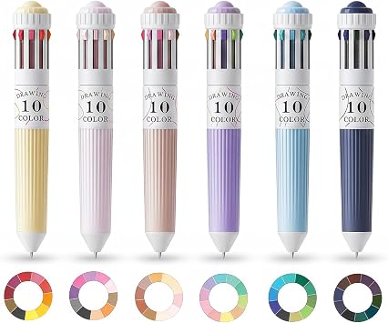 6pcs 10-in-1 Pens Multicolour, Ideal Multi Colour Pen