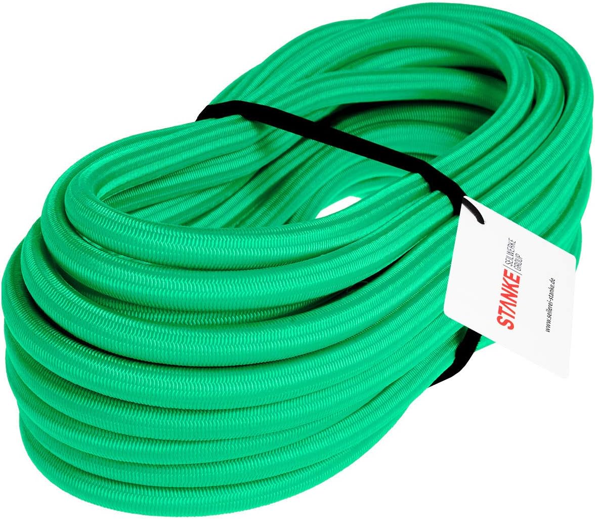 Elastisches Gummiseil Grün, 50 Meter – 9 Mm Dick, UV-beständig, Ideal Zum Befestigen Von Planen & Abdeckungen