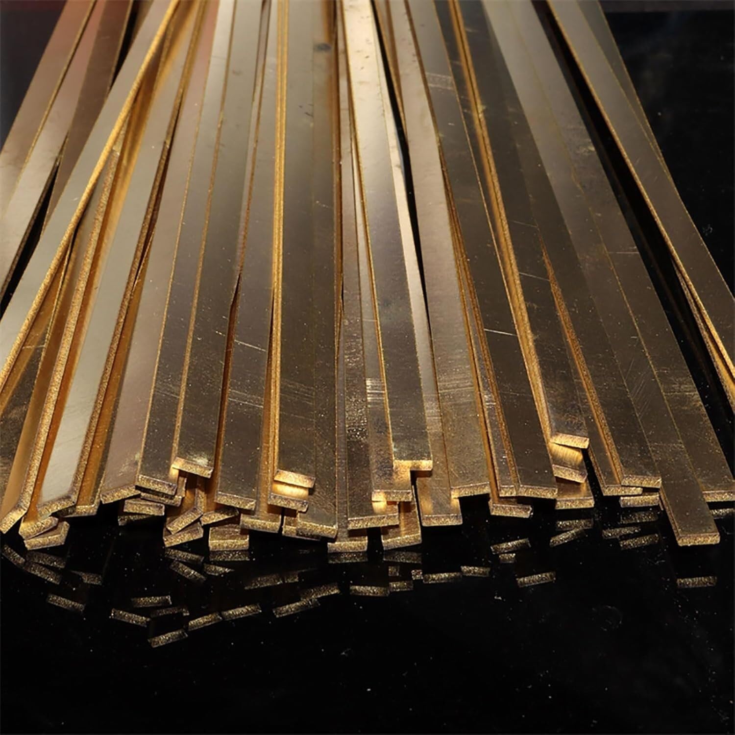 Barra Piatta in Ottone Massiccio, Spessore 5 mm, Lunghezza 500 Striscia in, Materiale del componente(60mm)