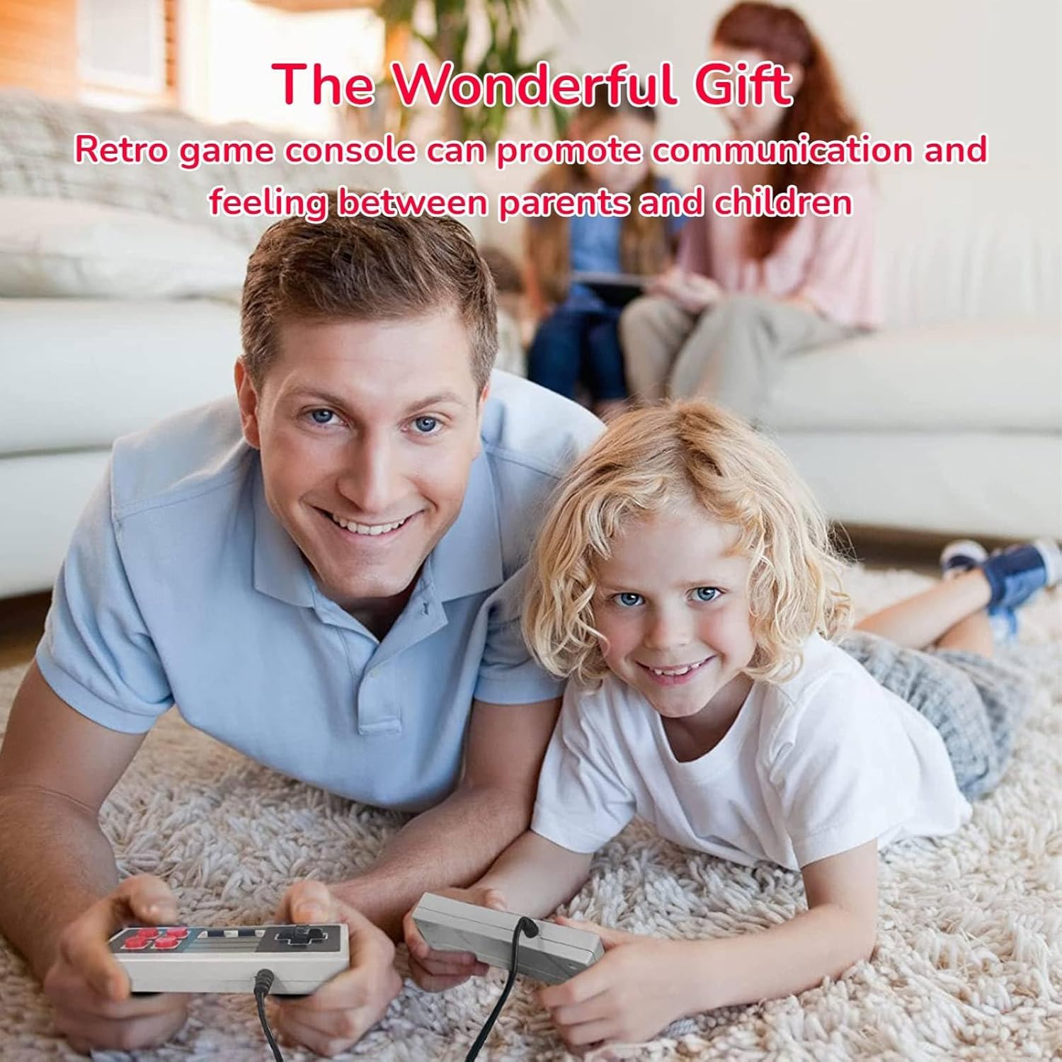 Retro Game Console with 620 Video Games,Classic Mini Game System with Wired Controller, AV Output Plug and Play,Nostalgia Gifts for Christmas. (Ashen)