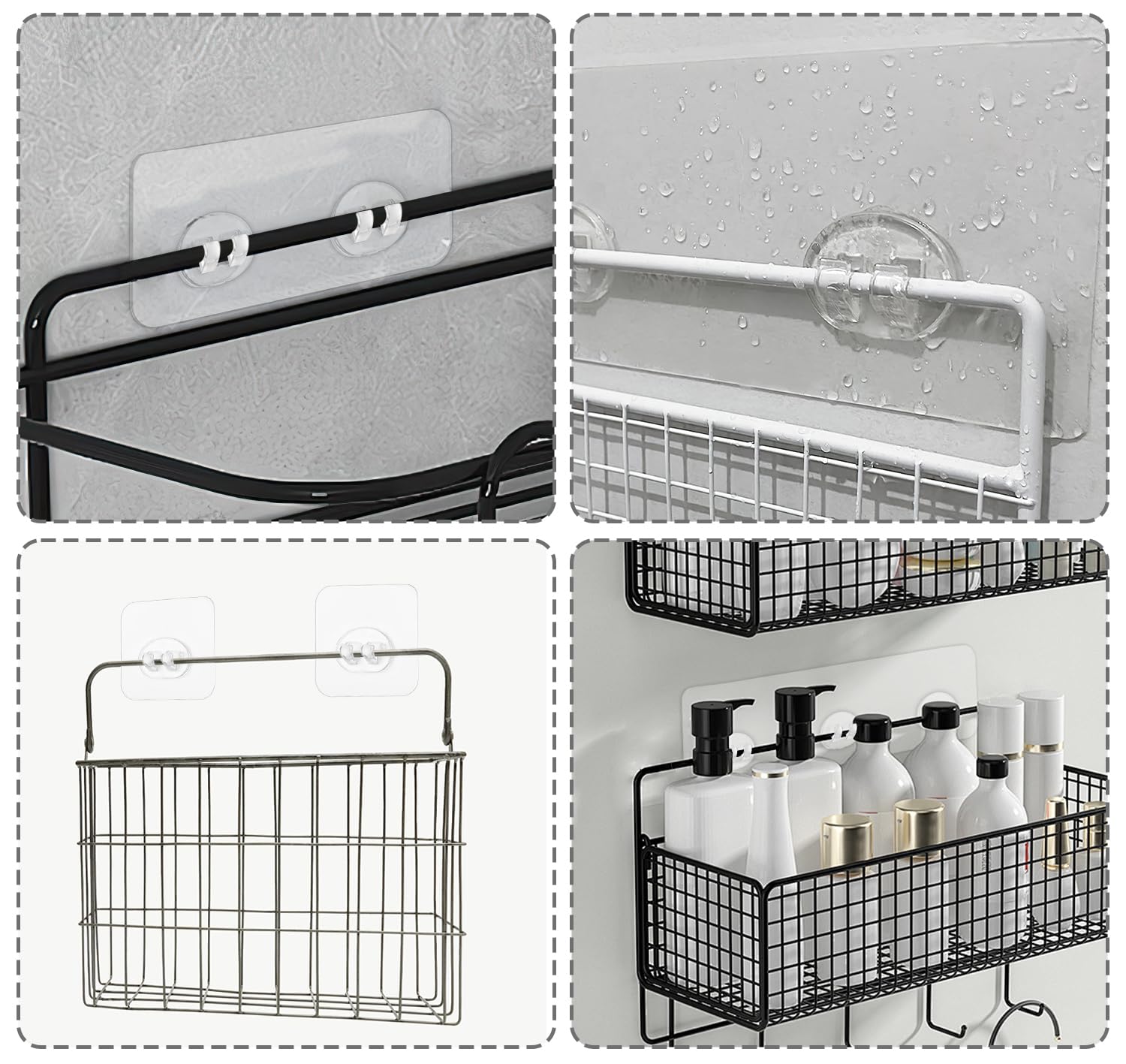 LSLJS Chariot de Douche, Étagère de Rangement, Support de Douche Interne Autocollant, Étagère de Rangement, Alliage d'Aluminium, Étagère Murale de Douche pour Salle de Bain, Accessoires pour la Maison LSLJS Chariot de Douche, Étagère de Rangement, Support de Douche Interne Autocollant, Étagère de Rangement, Alliage d'Aluminium, Étagère Murale de Douche pour Salle de Bain, Accessoires pour la Maison