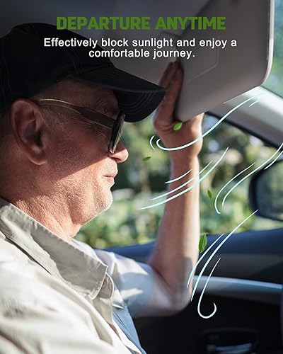 Miniatura 7 de SCITOO Conjunto de visera solar del lado izquierdo del conductor para Toyota Highlander 2008-2013 con techo corredizo (beige)