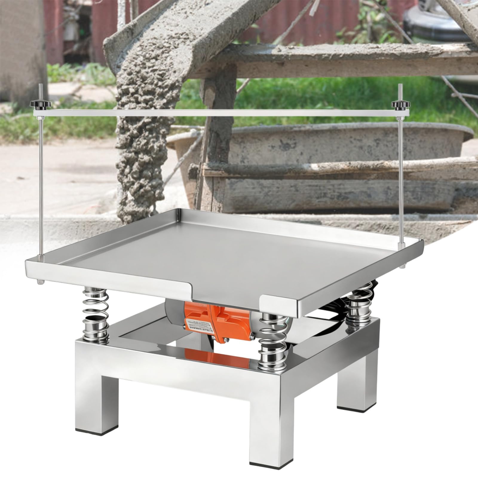 Prüfstand-Vibrationsplattform, Mini-Beton-Rütteltisch aus Edelstahl, 50W, 3000-3600 U/min, für Laborprüfungen und Hobbyprojekte