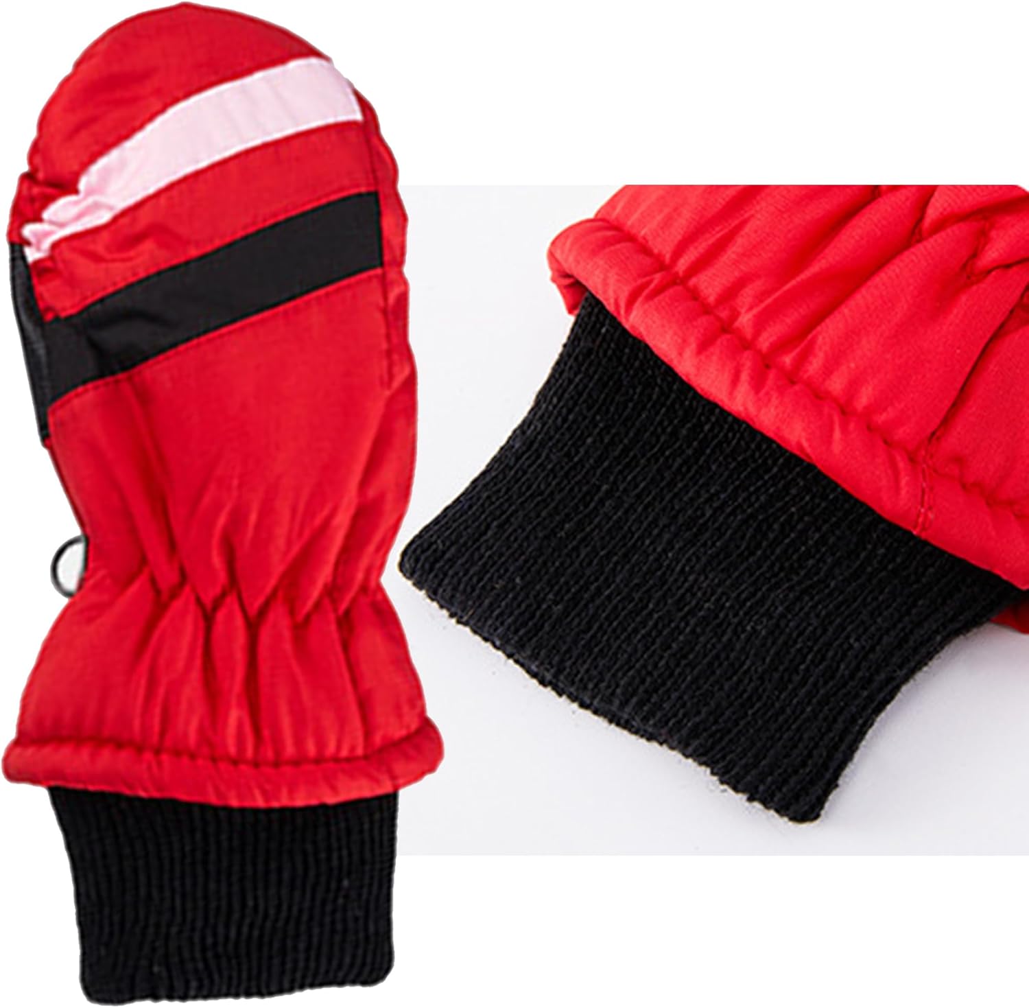 Kids Stripe Thicken Snow Mittens Glove for Toddler Winter Warm Ski Gloves for 2-5T Baby Boys Girls - Image 6
