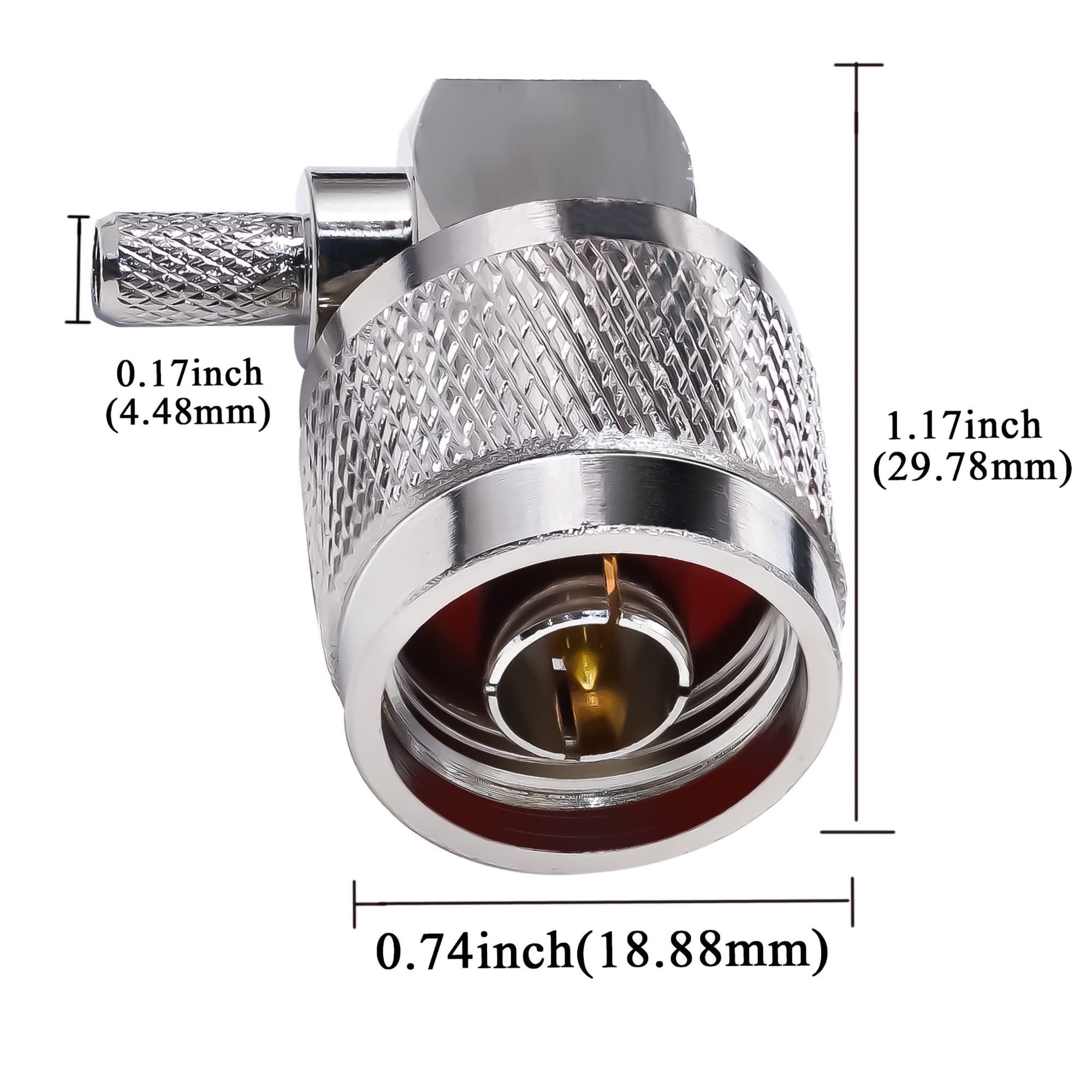 10 Connettori F Maschio Coassiali 50 Ohm - Per Cavi RG58, RG142, RG400, LMR200, Crimpatura - Foto 7