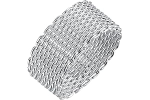 Tiffany Rings for Women: New Fine Mesh Band in 925 Sterling Silver...