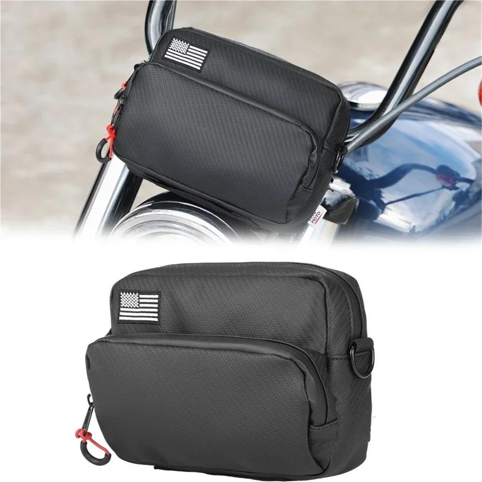 Borse Sella Pelle Moto Per Motociclette Biciclette Veicoli Fuoristrada Motoslitte Borsa Universale Per Manubrio Borsa Porta Attrezzi Per Forcella Anteriore Con Tracolla Borsa Sella Motocicletta