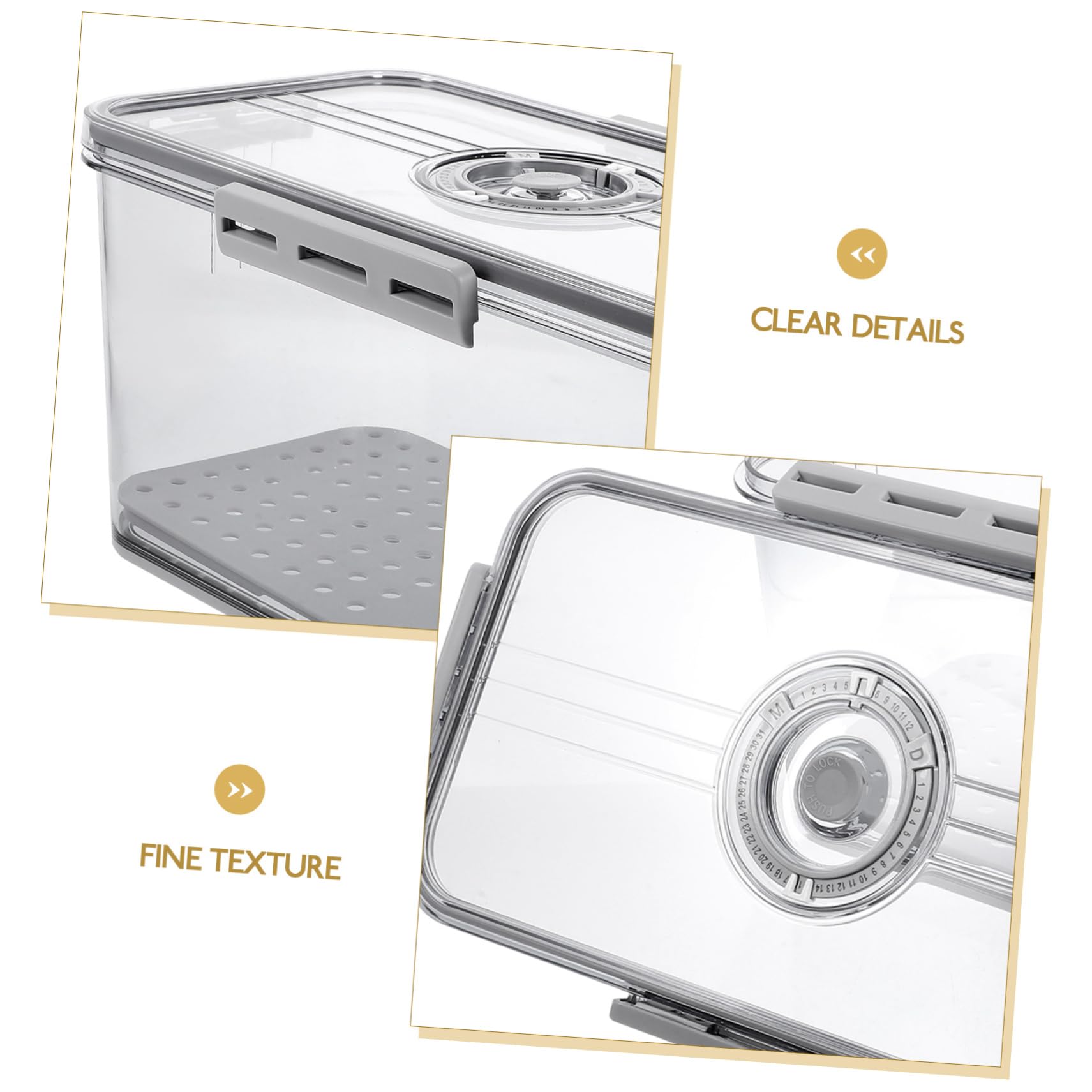 Ciieeo 2 Recipientes Herméticos Para Guardar Pan Con Registro De Y Tapa Para Mantener La Comida En La Cocina.