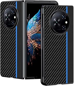 OIATROECase for Tecno Phantom V Fold,[Heat dissipation] [Anti-fingerprint ] [Protect back camera] Ultra Silm Case Matte Material Cover for Tecno Phantom V Fold -Black blue