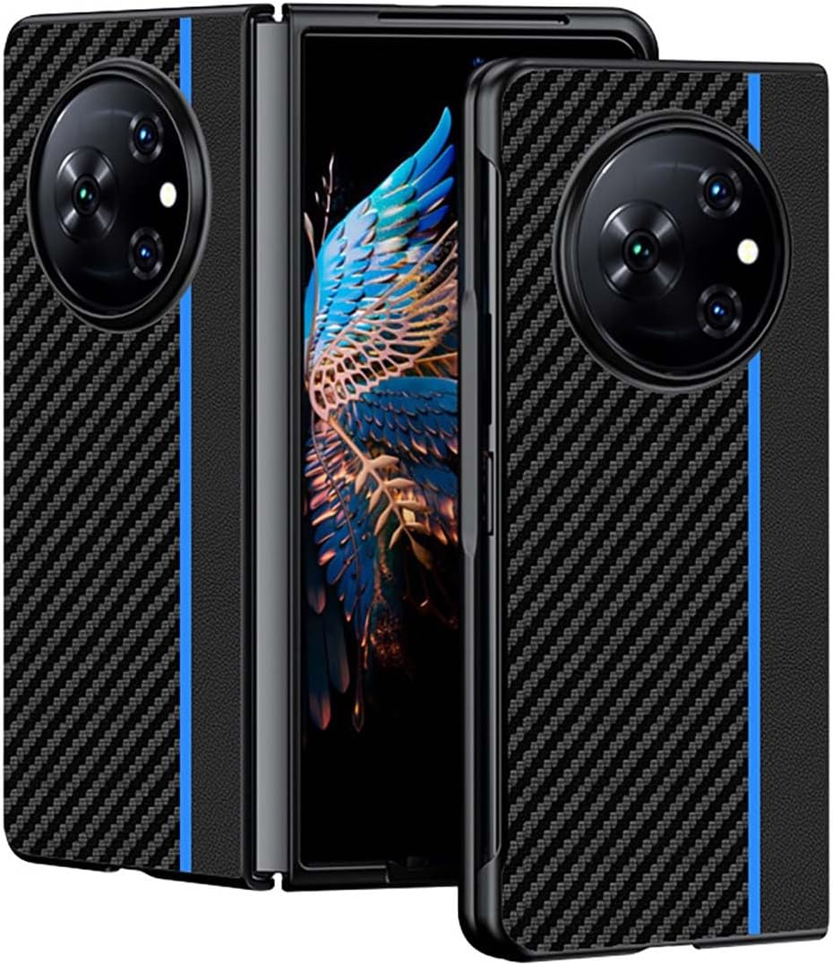 OIATROECase for Tecno Phantom V Fold,[Heat dissipation] [Anti-fingerprint ] [Protect back camera] Ultra Silm Case Matte Material Cover for Tecno Phantom V Fold -Black blue
