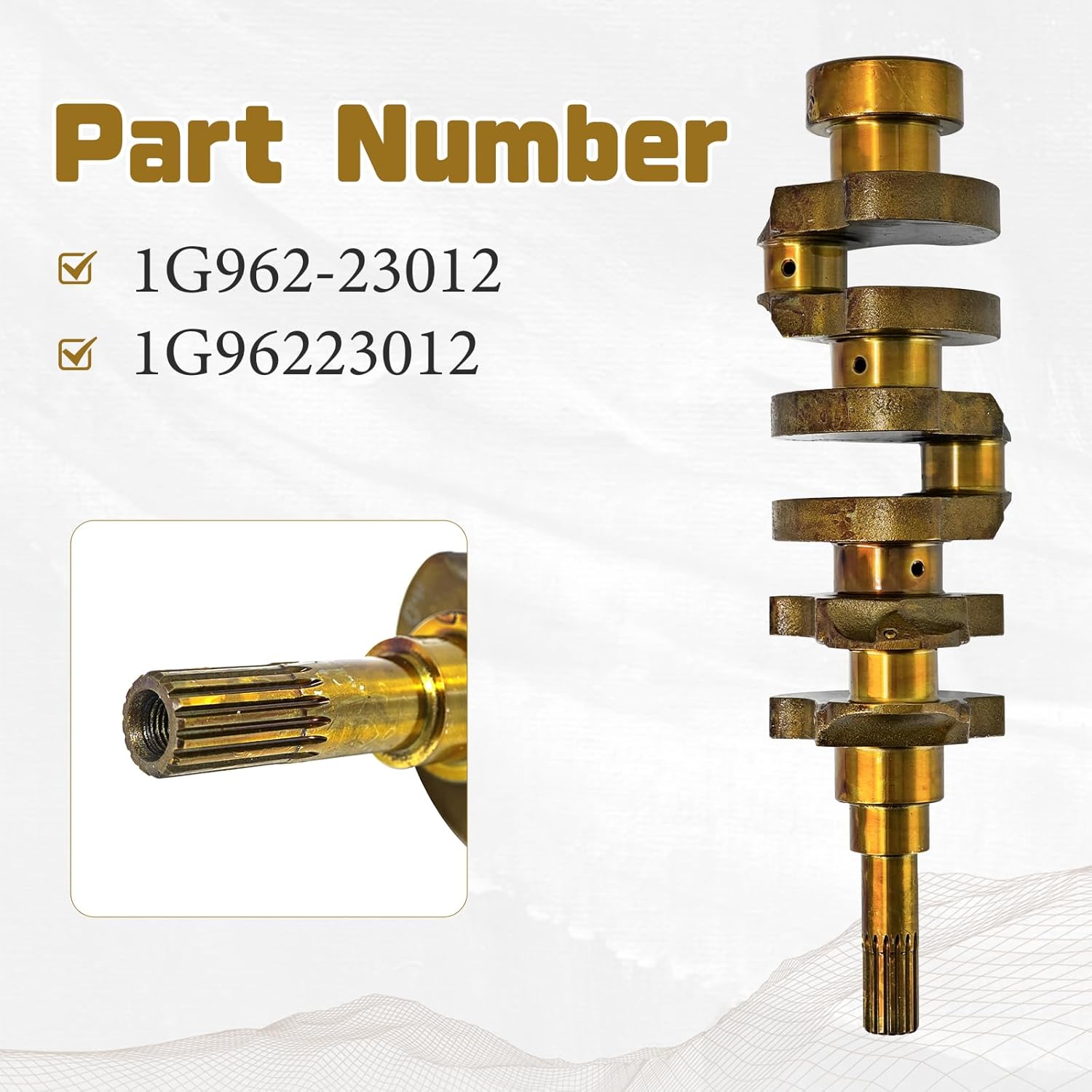 D902 Crankshaft Fits For Kubota D902 Engine BX24 Tractor RTV-900 Excavator Replaces 1G962-23012 1G96223012