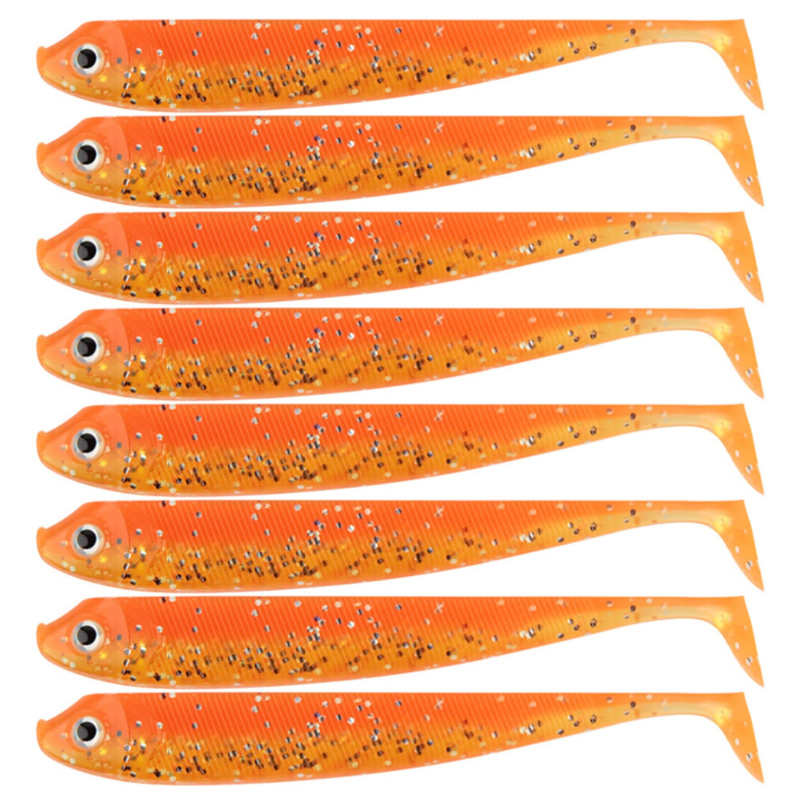 Tsophreniq 8Pcs Artificial Baits Fishing Lures Paddle Tail Swimbait for Trout Fishing T Tail Baits Lures Swim 7.5cm Artificial Trout