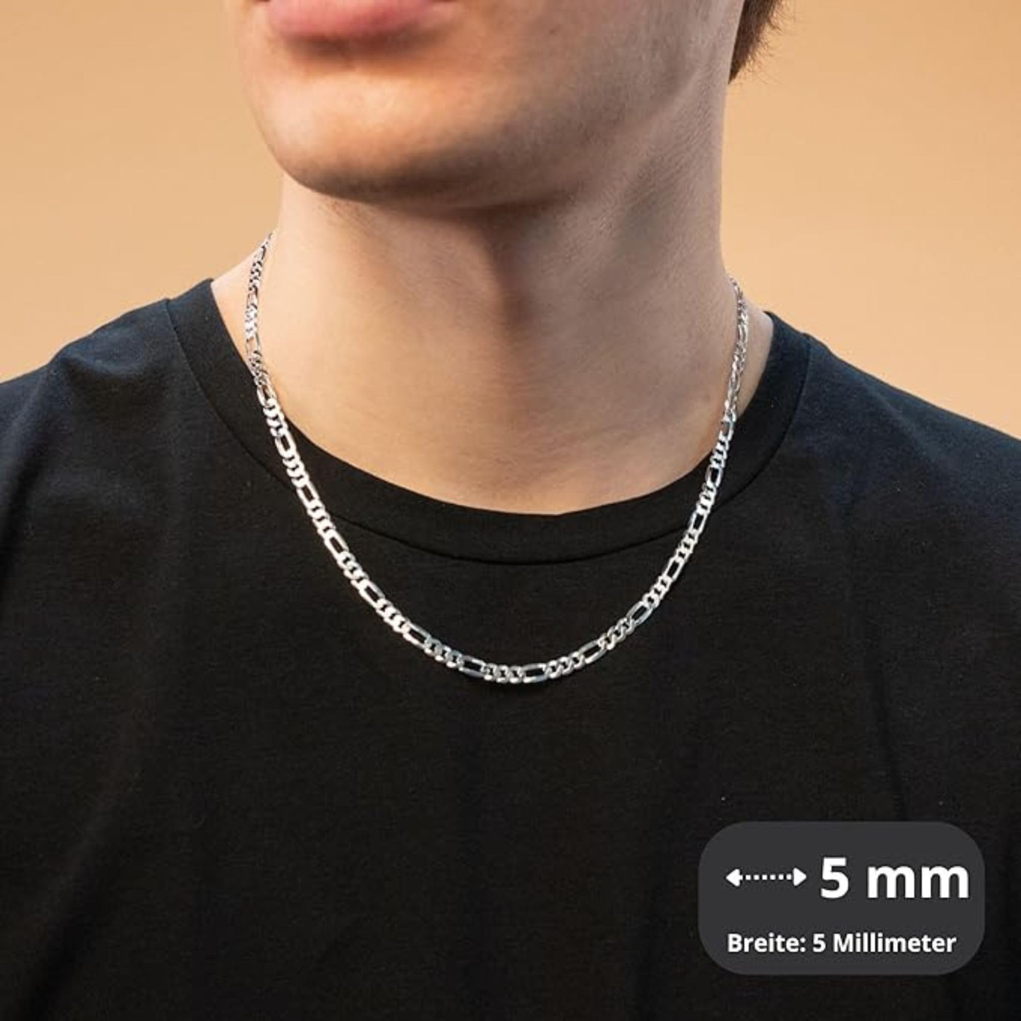 QUADRI - Kette Herren Silber | Silberkette 925 Silber - Halskette Herren