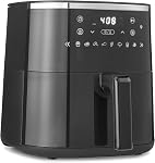 Amazon Basics 4.4-Quart Air Fryer with Easy View Window, 8 Preset Menus, 1400W, Black