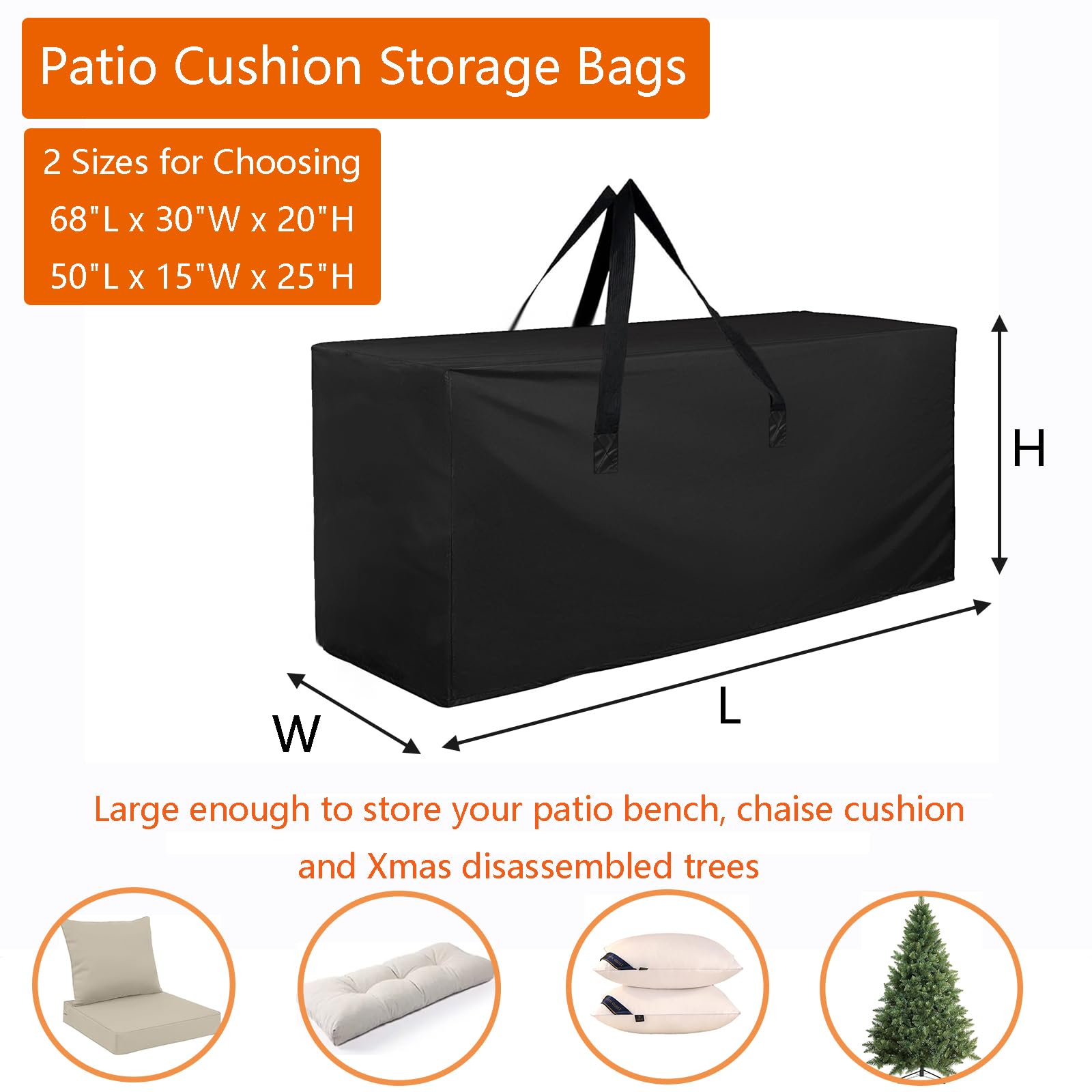 Outdoor Cushion Storage Tarp Bag Waterproof Orqihod Outdoor