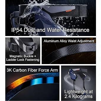Foldable Storage Exoskeleton Walking Device for Mountain Climbing, Adjustable 16Nm Motor Bionic Exoskeleton Power Aid, AI Assistance, Withstand -10~45C for Balanced Health