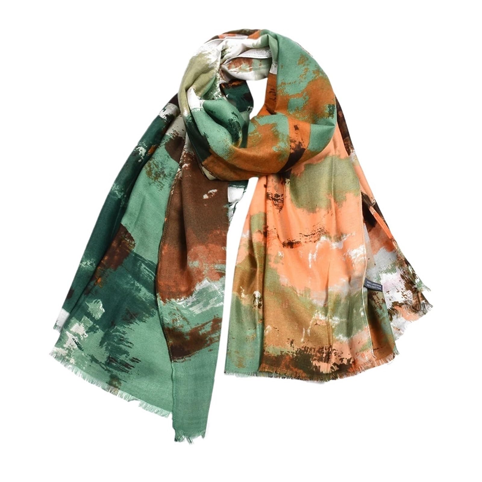 Generico Compatibile con sciarpe da donna, sciarpa stampata in lino e cotone graffiti, scialle colorato, bohémien, accessori